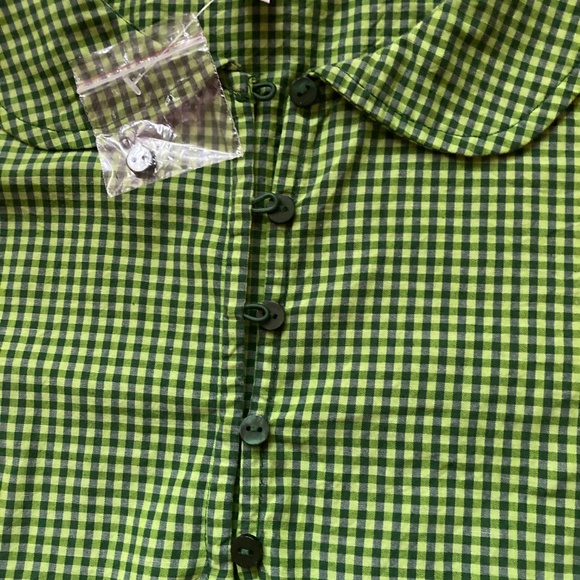 NWT Urban Outfitters Lime Green Babydoll Dress Sz XS - Picture 3 of 4